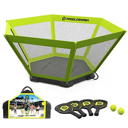 PaddleSmash - Pickleball Yard Game, As Seen on Shark Tank - Beach, Backyard, Lawn, Outdoor Activities for Adults and Family - Easy Assembly, Includes 4 Paddles, 2 Balls & Case - Image 1