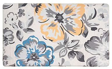 Rugshop Modern Floral Anti Fatigue Standing Mat 18" x 30" Cream - Image 2