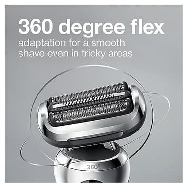 Braun Series 7 7032cs Flex Electric Razor for Men, Wet & Dry, Electric Razor, Rechargeable, Cordless Foil Shaver with Beard Trimmer and Charging Stand, Silver - Image 6