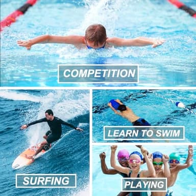 DEVOROPA 2 Pack Boys' Swim Jammers Youth Competitive Swim Team Suit Quick Dry Athletic Swimming Shorts UPF 50+ Black/Black-Blue XS - Image 6