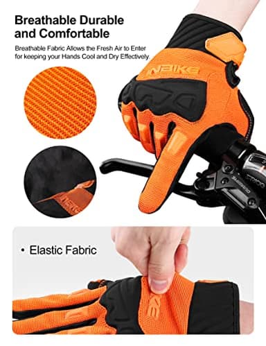 INBIKE Mountain Bike Gloves for Men Knuckle Guard Padded Men's Cycling Gloves Breathable for MTB Motocross Racing Dirtbike - Image 4