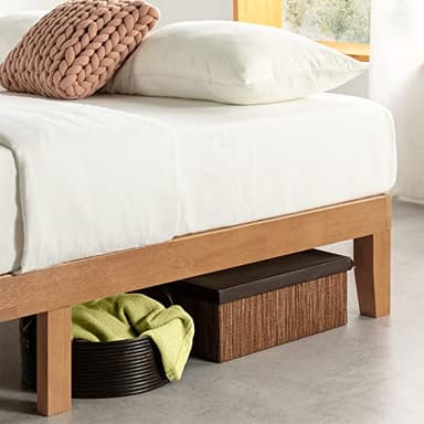 Mellow Naturalista Classic - 12 Inch Solid Wood Platform Bed with Wooden Slats, No Box Spring Needed, Easy Assembly, King, Natural Pine - Image 4