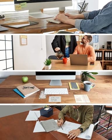 Oterri Clear Writing Desk Pad, 16’’x30” Heat Resistant Waterproof PVC Round Edge Durable Desk Protect Mat, Anti-Static Writing Mat Table Protector - Image 7