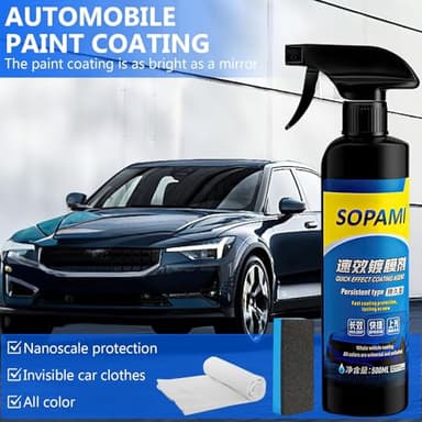 Sopami Car Coating Spray - Quick Effect Coating Agent, Hydrophobic Wax Polish, Scratch Repair & Waterless Wash, Oil Film Emulsion Glass Cleaner, Long-Lasting Shine (2Pcs) - Image 2