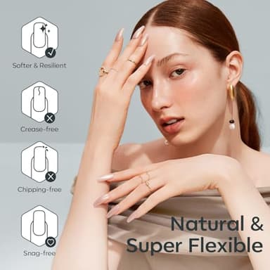 modelones Extra Short Square Nail Tips, Pre-shaped Soft Gel Tips Fake Nails False Acrylic Clear Full Cover Press on Extension Kit Gel Manicure DIY at Home 216PCS 12Sizes - Image 7