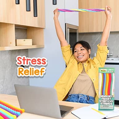 Sensory Autism Toys for Kids - Textured Stretchy Fidget Toys for Stress Anxiety - Sensory Toys Special Needs for Autistic Children Toddlers Boys Girls Stocking Stuffers Gifts, Treasure Box Classroom - Image 5