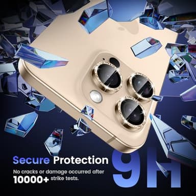 Tensea Camera Lens Protector Compatible for iPhone 16 Pro Max/16 Pro/14 Pro Max/14 Pro, Metal Aluminum Alloy Tempered Glass Cover Camera Screen Protector Accessories, Case Friendly - Image 5