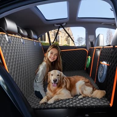 Chilino Back Seat Extender for Dogs - Large Space, Waterproof Dog Car Seat Cover for Back Seat with Hard Bottom Holds 420lbs, Upgraded Material Waterproof Pet Car Bed Dog Hammock for Car, SUV,Truck - Image 1
