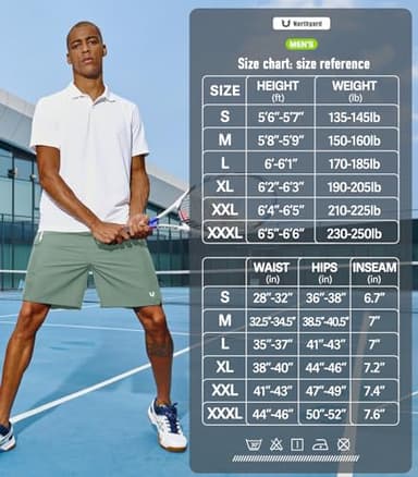 NORTHYARD Men's Running Athletic Shorts 5"/ 7"/ 9" Workout Gym Short Tennis Quick Dry Active Sport Hiking Basketball-7'' LODENFROST-M - Image 6