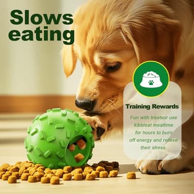 ZHIERDE Dog Puzzle Toy 2 Pack – Cognitive Dog Treat Toy,Interactive Dog Toys for Treat Dispensing, Slow Feeder for Mental Stimulation & Anxiety Relief, Puppy Training Toy, Natural Rubber - Image 4