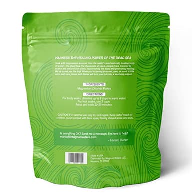 Magnesium Flakes for Bath - Magnesium Chloride Flakes - Dead Sea Salts for Soaking, 10 LBS - Image 6
