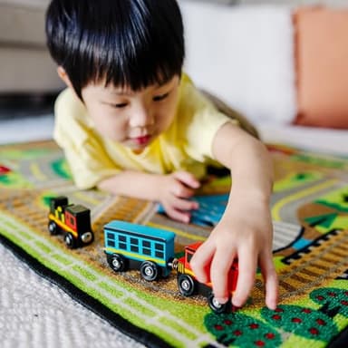 Melissa & Doug Wooden Magnetic Train Cars - 8 Piece Educational and Skill-Building Wooden Toy for Boys and Girls - Image 7