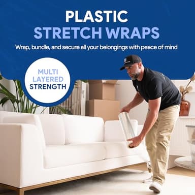 International Plastics Co. 18" Plastic Stretch Film Wrap 1200 feet 500% Stretch Ability - Image 4