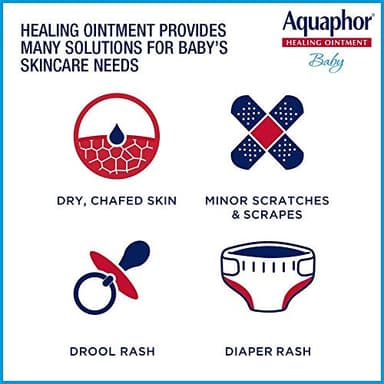Aquaphor Baby Healing Ointment Advanced Therapy Skin Protectant for Chapped or Dry Skin, Drool Rash and Diaper Rash Ointment, 14 Oz Jar - Image 4