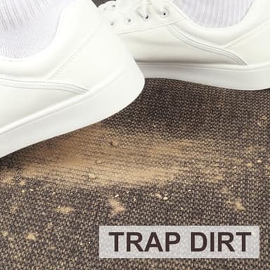 LEKEEPGO Door Mat 17"x29", Non Slip Door Mat Indoor Entrance, Rubber Backing Indoor Door mat Washable Absorbent Low-Profile Doormat Front Entryway Entry Resist Dirt Inside Door Mats, Brown - Image 5