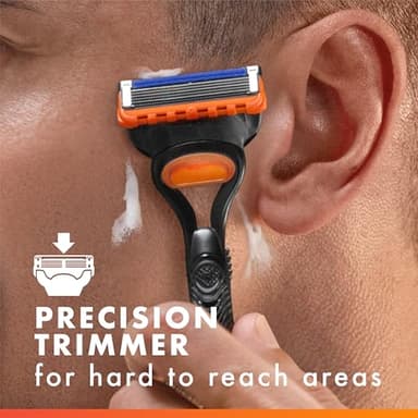 Gillette Fusion5 Razors for Men, 1 Razor, 4 Blade Refills, Lubrastrip for a More Comfortable Shave - Image 7