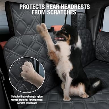 Surfcabin Truck Back Seat Extender for Dogs – Waterproof Full Size Pickup Pet Seat Cover with Door Protection, Hard Bottom Holds 420 lbs Dog Hammock for F150, RAM 1500 & More - Image 3