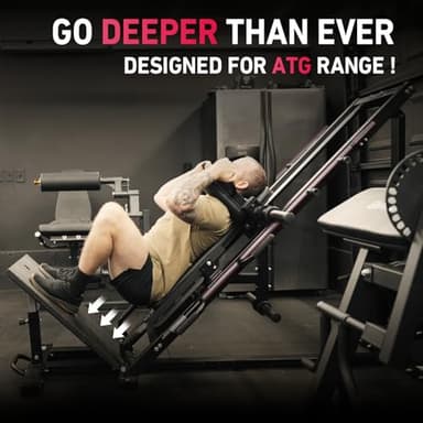 GMWD Leg Press Hack Squat Machine Combo, Leg Press Machine with Linear Bearing, Lower Body with Weight Storage for Quads, Hamstring, Glutes, Home Gym Exercise Equipment - Image 3