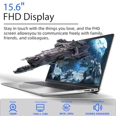 Dell Inspiron-3530 15.6in-FHD Business Laptop - 13th Gen Intel i7-1355U, Intel Iris Xe Graphics, Wi-Fi 6, Backlit Keyboard, Fingerprint Reader, w/USB Hub Win11 Pro & MS Office (64GB | 4TB SSD) - Image 4