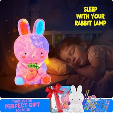 Paint Your Own Bunny Lamp Kit, Art Supplies Painting Kits for Kids, Arts and Crafts for Kids Ages 8-12, Bunny Toys Girls Boys Halloween Birthday Christmas Gifts Ages 3 4 5 6 7 8 9 10 11 12+ - Image 6