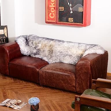 LLB Genuine Sheepskin Area Rug Wool Rug Fur Carpet Fluffy Shaggy Fur Rug for Living Room Kids Bedroom Real Sheepskin Throw Lambskin Rugs Sofa Mat Chair Seat Covers (Snow Grey, 2 x 6 ft Sheepskin) - Image 5