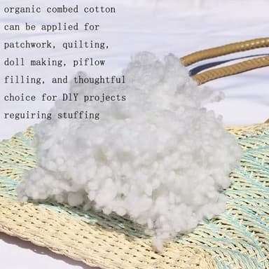 JOYLION Cotton and Polyester Fiberfill Stuffing for Stuffed Animals Crafts Pillows and Decorations 1.1 lb Snow Fluff Batting - Image 7