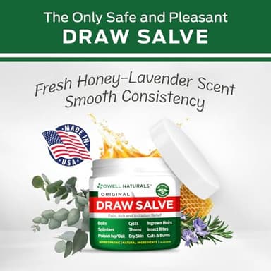 OWELL Naturals Drawing Salve Ointment for ingrown Hair, Boil & Cyst, Splinter Remover, Bug Spider Bites, bee Sting, Mosquito bite Itch, Poison Ivy, Flare, Hangnail - Image 4