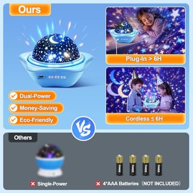 Night Light for Kids Night Light Projector, Baby Night Lights for Bedroom, Star Projector Galaxy Light Star Lights for Bedroom, Glow in The Dark Stars for Ceiling, Baby Sensory Toys, Kids Room Decor - Image 4