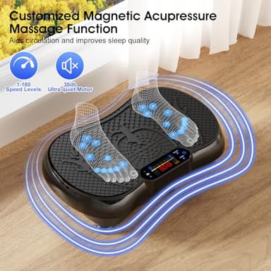 Anyrap Vibration Plate Exercise Machine, Vibration Plate for Lymphatic Drainage, Whole Body Workout Vibrating Fitness Platform, Effective for Weight Loss, Shaping, Toning & Wellness - Image 4