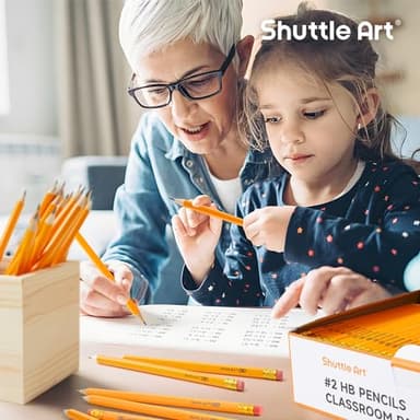 Shuttle Art Wood-Cased #2 HB Pencils, 350 Pack Sharpened Yellow Pencils with Erasers, Bulk Pack Graphite Pencils for School and Teacher Supplies, Writing, Drawing and Sketching - Image 6