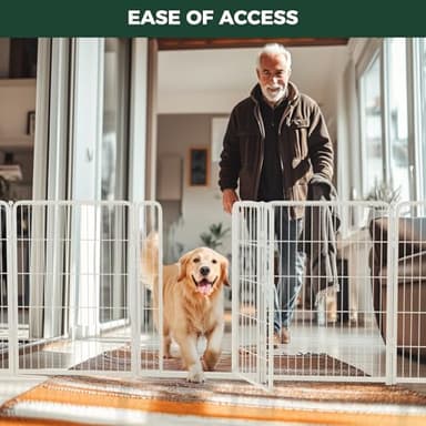 FXW Homeplus Unleashed Indoor Dog Playpen - Stress-Free and Safe Play, Heavy Duty 40 Inch 6 Panels Dog Pen for Medium and Large Dogs, White│Patented - Image 5
