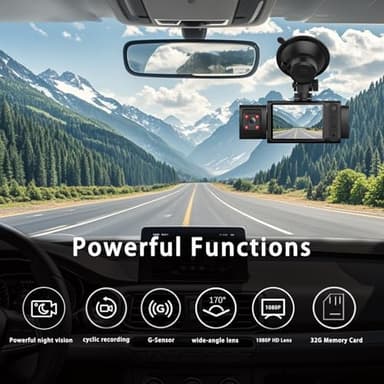 Dash Camera for Cars Dash cam car dashcam TIK tok Driving Recorder Video Recorder HD Three-Camera car Recorder, Support Loop Recording - Image 5