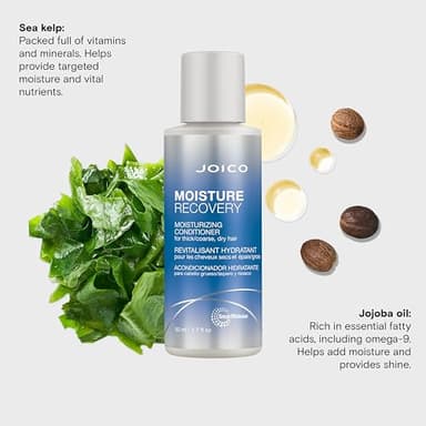 Joico Moisture Recovery Moisturizing Conditioner | For Thick, Coarse, Dry Hair | Restore Moisture, Smoothness, Strength, & Elasticity | Reduce Breakage | With Jojoba Oil & Shea Butter | 1.7 Fl Oz - Image 5