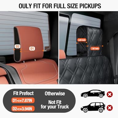 Surfcabin Truck Back Seat Extender for Dogs – Waterproof Full Size Pickup Pet Seat Cover with Door Protection, Hard Bottom Holds 420 lbs Dog Hammock for F150, RAM 1500 & More - Image 8