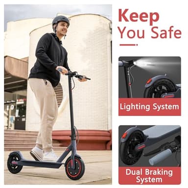 Electric Scooter for Adults, 8.5/10/14" Tires, 19/22Mph, 350W/500W Motor, 21-28 Miles Range, Folding E-Scooter with Dual Suspension,APP(V1/SPRO/MAX/PRO/X1/X1PRO) - Image 7