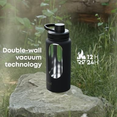 Smartshake Bohtal 960ml/32 oz Insulated Water Bottle, Durable Stainless Steel Water Bottle, Leak Proof Water Bottle, Keep Drinks Hot for 6 Hours, Cold for 12 Hours, BPA-Free, Leak-Proof Lid - Green - Image 3