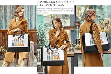 Grandma Mothers Day Gifts for Nana Grandma from Granddaughter Grandchildren Grandkids, Unique Mimi Birthday Gifts Nana Gift Set for Gigi First Time Grandmother, Best Grandmother Gift w/Canvas Tote Bag - Image 9