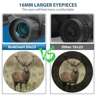 20x25 High Powered Binoculars for Adults and Kids,Compact HD Waterproof Binoculars Durable and Clear BAK4 Prism FMC Lens,Suitable for Bird Watching,Sightseeing and Outdoor Sports - Image 4