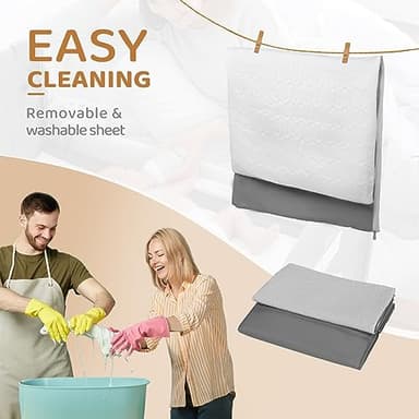 JOYMOR Baby Bedside Bassinet, Baby Bassinet, Pack n Play Convert Playpen, Quick Foldable Travel Bed with Wheels & Brake, Carry Bag for Boys Girls (Gray) - Image 6