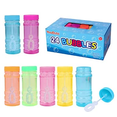 Bubbles 24 Pack Party Favor for Kids Bulk Bubble Solution Blowing Wand 2 Dozen Party Supplies Outdoor Toys Wedding Party Christmas Celebration Birthday Fun Gift - Image 1