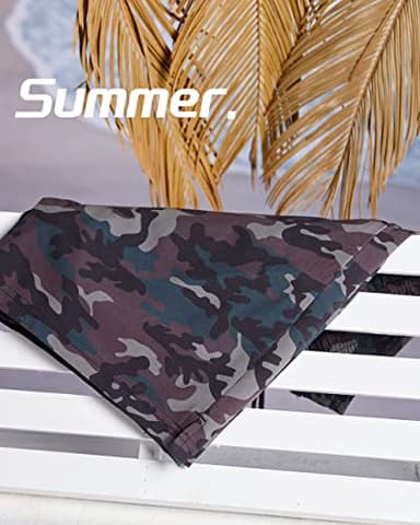 BRISIRA Mens Swim Trunks Bathing Suit 9 Inch Inseam Compression Liner Beach Long Board Shorts Swimsuit Anti-Chafe Quick Dry Camouflage - Image 3