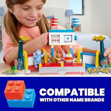 MEGA Pokémon Building Toys Set Training Stadium with 1101 Pieces, 5 Poseable Characters and Battle Play, for Kids - Image 6