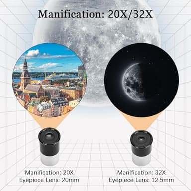Astronomical Telescope for Kids & Beginners, 40mm Waterproof Magnification High-Definition Monocular Telescope with Tripod for Moon Watching Birds Beach Travel Science Gifts - Image 3