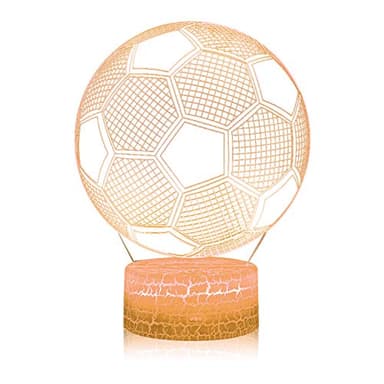 AZALCO 3D Illusion Soccer Night Light,Football Led Lamp 16 Color Change Smart Touch&Remote Control Teenager Christmas Gifts Xmas Gift Party Gifts for Girls Kids Home Decor - Image 9
