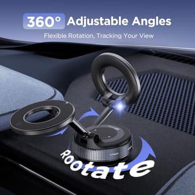 MSXTTLY Vacuum Magnetic Phone Holders for Your Car 2026 Suction Cup Phone Mount with Washable Nano Gel Pads 360° Adjustable Phone Mount Unlock More Scenes,Phone Holder for Smartphone&Car/Gym/Mirror - Image 7