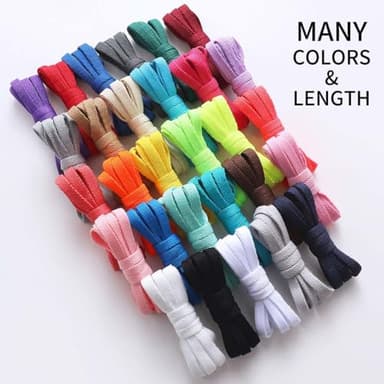 VSUDO 54" Flat White Shoe Laces for Sneakers, Shoelaces for Sneakers, Replacements Shoe Strings for Women or Men (1 Pair-White-137CM) - Image 7