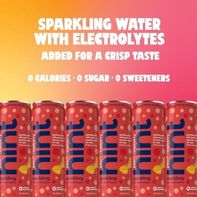 Hint Sparkling Water, Peach Raspberry - Canned Flavored Water Beverages with Electrolytes, Zero Calories, and Sugar Free - 12 Fl Oz Cans (Pack of 12) - Image 5