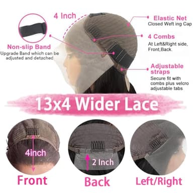 Armodeo 250 Density 34 Inch Hd Lace Front Wigs Human Hair Deep Wave Lace Front Wigs Curly Wig Wet And Wavy Pre Plucked Frontal Wigs - Image 4