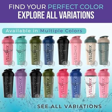 VELOMIX -2 Pack- 28 oz Protein Shaker Bottles for Protein Mixes - 2x Wire Whisk | Leak Proof Shaker Cups for Protein Shakes | Protein Shaker Bottle Pack (Black/Transparent) - Image 2