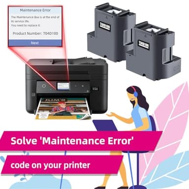 T04D100 Ink Maintenance Box for ET-15000 ET-3750 ET-4750 ET-4760 ET-3760 ET-4850 ET-3850 ET-3710 ET-3830 WF-2860 (T04D100 / EWMB2 / E-04D100) 2-Pack - Image 2
